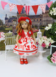 Love Letters - dress, jacket, hat, tights & shoes for Little Darling Doll