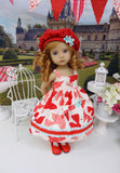 Love Letters - dress, jacket, hat, tights & shoes for Little Darling Doll