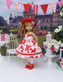 Love Letters - dress, jacket, hat, tights & shoes for Little Darling Doll
