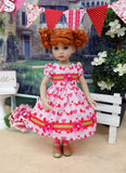 Lovely Foxes - dress, tights & shoes for Little Darling Doll or 33cm BJD