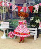 Lovely Foxes - dress, tights & shoes for Little Darling Doll or 33cm BJD