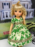 Lucky Clover - dress, tights & shoes for Little Darling Doll or 33cm BJD