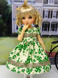 Lucky Clover - dress, tights & shoes for Little Darling Doll or 33cm BJD