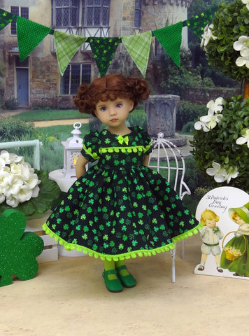 Lucky Day - dress, tights & shoes for Little Darling Doll or 33cm BJD
