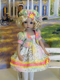 Magic Carousel - dress, jacket, beret, tights & shoes for Little Darling Doll