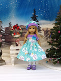 Magic Snowman - dress, hat, tights & shoes for Little Darling Doll or 33cm BJD