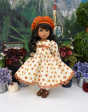 Maple Leaf - dress, hat, tights & shoes for Little Darling Doll or 33cm BJD