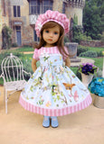 Meadow Song - dress, hat, tights & shoes for Little Darling Doll or 33cm BJD