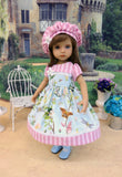 Meadow Song - dress, hat, tights & shoes for Little Darling Doll or 33cm BJD