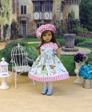 Meadow Song - dress, hat, tights & shoes for Little Darling Doll or 33cm BJD