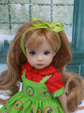 Merry Christmas - dress, blouse, tights & shoes for Little Darling Doll or 33cm BJD