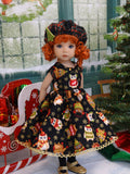 Merry Owls - dress, hat, tights & shoes for Little Darling Doll or 33cm BJD