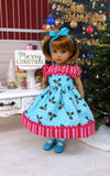 Merry & Bright - dress, tights & shoes for Little Darling Doll or other 33cm BJD