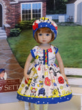 Mickey & Friends - dress, hat, tights & shoes for Little Darling Doll or 33cm BJD
