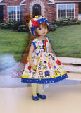 Mickey & Friends - dress, hat, tights & shoes for Little Darling Doll or 33cm BJD
