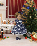 Midnight Reindeer - dress, tights & shoes for Little Darling Doll or other 33cm BJD