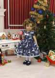 Midnight Reindeer - dress, tights & shoes for Little Darling Doll or other 33cm BJD