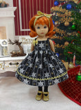 Midnight Snowflakes - dress, tights & shoes for Little Darling Doll or 33cm BJD