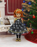 Midnight Snowflakes - dress, tights & shoes for Little Darling Doll or 33cm BJD