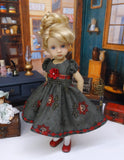 Midwinter Blooms - dress, tights & shoes for Little Darling Doll or other 33cm BJD