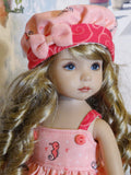 Miniature Seahorse - babydoll top, bloomers, hat & shoes for Little Darling Doll