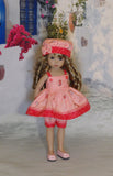 Miniature Seahorse - babydoll top, bloomers, hat & shoes for Little Darling Doll