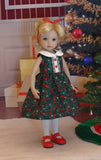 Mistletoe & Holly - dress, tights & shoes for Little Darling Doll or 33cm BJD