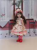 Monkey Around - dress, hat, tights & shoes for Little Darling Doll or 33cm BJD