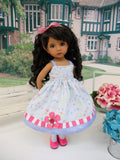 Morning Meadow - dress, tights & shoes for Little Darling Doll or 33cm BJD