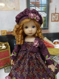 Mulberry Bush - dress, jacket, beret, tights & shoes for Little Darling Doll or 33cm BJD