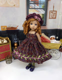 Mulberry Bush - dress, jacket, beret, tights & shoes for Little Darling Doll or 33cm BJD