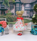 Mushroom Meadow - dress, socks & shoes for Little Darling Doll or 33cm BJD