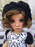 Musicality - dress, beret, tights & shoes for Little Darling Doll or other 33cm BJD