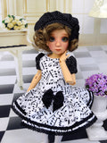 Musicality - dress, beret, tights & shoes for Little Darling Doll or other 33cm BJD