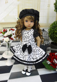 Musicality - dress, beret, tights & shoes for Little Darling Doll or other 33cm BJD