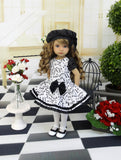 Musicality - dress, beret, tights & shoes for Little Darling Doll or other 33cm BJD