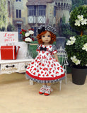 My Heart - dress, hat, socks & shoes for Little Darling Doll or 33cm BJD