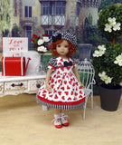 My Heart - dress, hat, socks & shoes for Little Darling Doll or 33cm BJD