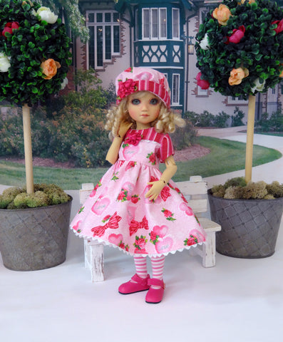 My Love - dress, hat, tights & shoes for Little Darling Doll