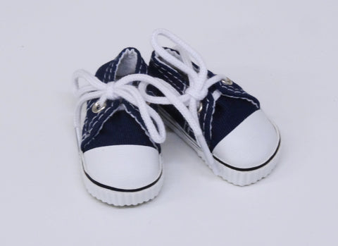 Canvas Tennis Shoes - Navy