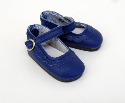 Eyelet Mary Jane Shoes - Navy