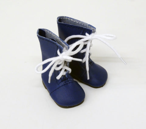 Lace Up Boots - Navy