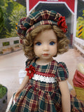 New England Plaid - dress, hat, tights & shoes for Little Darling Doll or 33cm BJD