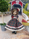 New England Plaid - dress, hat, tights & shoes for Little Darling Doll or 33cm BJD
