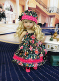 Night Out - dress, jacket, hat, tights & shoes for 13" Little Darling Doll or 33cm BJD