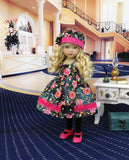 Night Out - dress, jacket, hat, tights & shoes for 13" Little Darling Doll or 33cm BJD