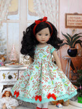 Noel - dress, tights & shoes for Little Darling Doll or 33cm BJD