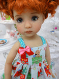 North Pole Express - dress, socks & shoes for Little Darling Doll or 33cm BJD