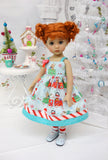 North Pole Express - dress, socks & shoes for Little Darling Doll or 33cm BJD