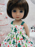 North Pole Forest - dress, sweater, tights & shoes for Little Darling Doll or 33cm BJD